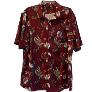 McEdar Parrot Tropical Red Shirt. Size 2X